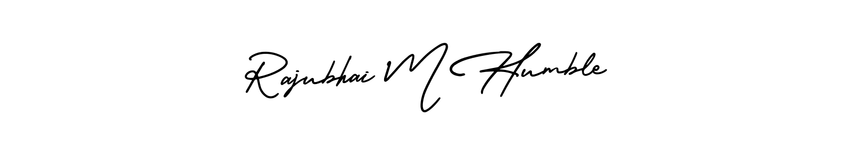 Create a beautiful signature design for name Rajubhai M Humble. With this signature (AmerikaSignatureDemo-Regular) fonts, you can make a handwritten signature for free. Rajubhai M Humble signature style 3 images and pictures png