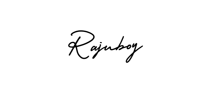 How to Draw Rajuboy signature style? AmerikaSignatureDemo-Regular is a latest design signature styles for name Rajuboy. Rajuboy signature style 3 images and pictures png