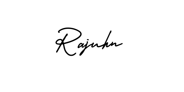 This is the best signature style for the Rajuhn name. Also you like these signature font (AmerikaSignatureDemo-Regular). Mix name signature. Rajuhn signature style 3 images and pictures png