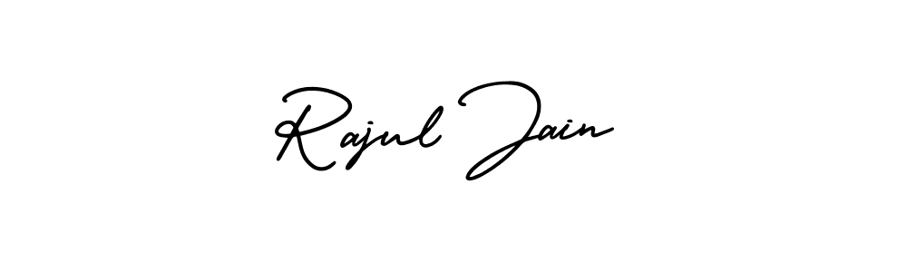 Create a beautiful signature design for name Rajul Jain. With this signature (AmerikaSignatureDemo-Regular) fonts, you can make a handwritten signature for free. Rajul Jain signature style 3 images and pictures png