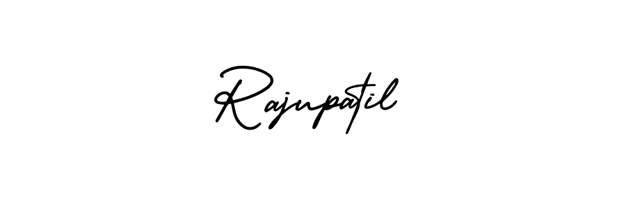The best way (AmerikaSignatureDemo-Regular) to make a short signature is to pick only two or three words in your name. The name Rajupatil include a total of six letters. For converting this name. Rajupatil signature style 3 images and pictures png