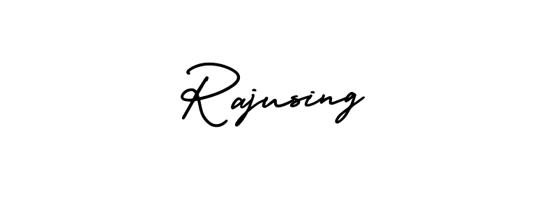 How to make Rajusing name signature. Use AmerikaSignatureDemo-Regular style for creating short signs online. This is the latest handwritten sign. Rajusing signature style 3 images and pictures png