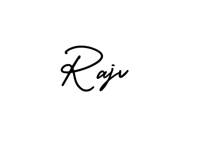 Make a beautiful signature design for name Rajv. With this signature (AmerikaSignatureDemo-Regular) style, you can create a handwritten signature for free. Rajv signature style 3 images and pictures png