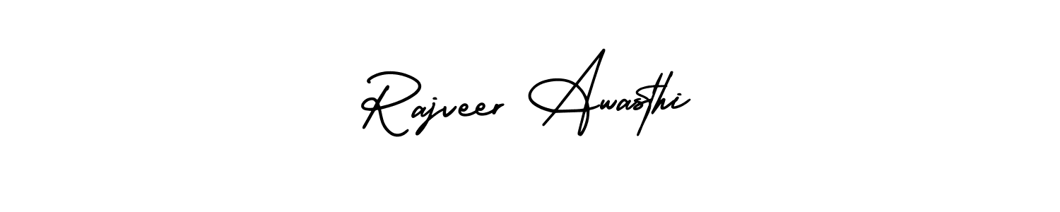 Make a short Rajveer Awasthi signature style. Manage your documents anywhere anytime using AmerikaSignatureDemo-Regular. Create and add eSignatures, submit forms, share and send files easily. Rajveer Awasthi signature style 3 images and pictures png