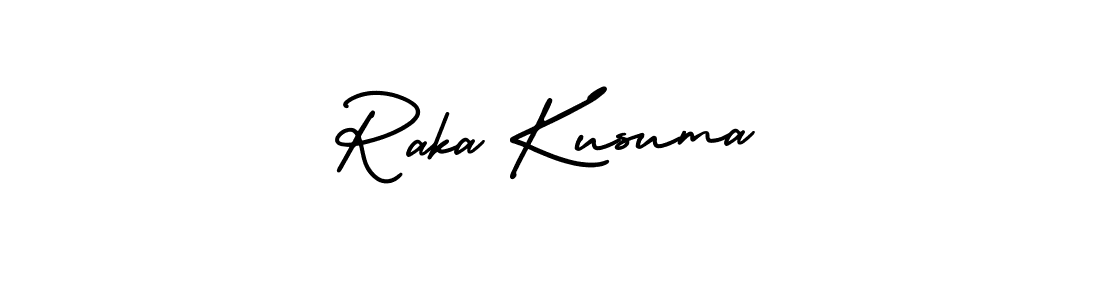 Design your own signature with our free online signature maker. With this signature software, you can create a handwritten (AmerikaSignatureDemo-Regular) signature for name Raka Kusuma. Raka Kusuma signature style 3 images and pictures png