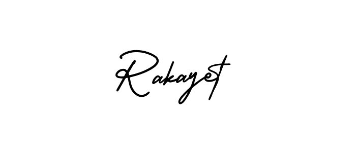 You should practise on your own different ways (AmerikaSignatureDemo-Regular) to write your name (Rakayet) in signature. don't let someone else do it for you. Rakayet signature style 3 images and pictures png