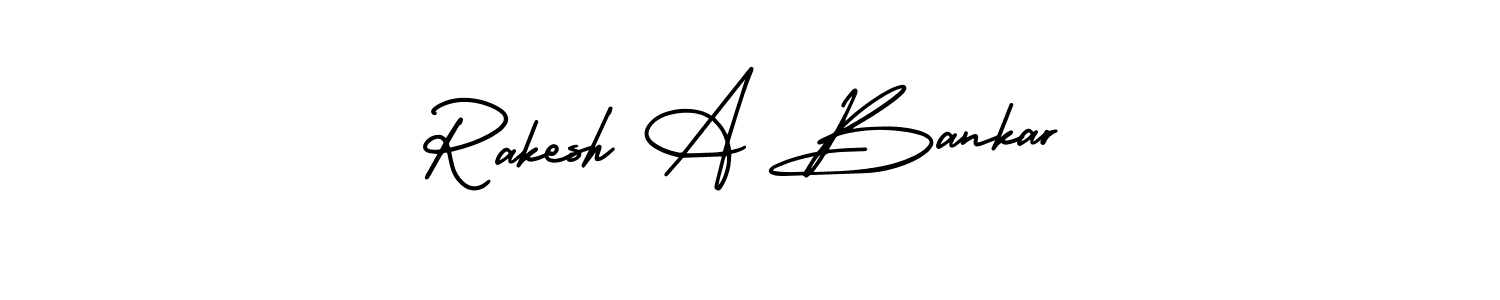 AmerikaSignatureDemo-Regular is a professional signature style that is perfect for those who want to add a touch of class to their signature. It is also a great choice for those who want to make their signature more unique. Get Rakesh A Bankar name to fancy signature for free. Rakesh A Bankar signature style 3 images and pictures png