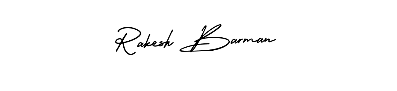 This is the best signature style for the Rakesh Barman name. Also you like these signature font (AmerikaSignatureDemo-Regular). Mix name signature. Rakesh Barman signature style 3 images and pictures png