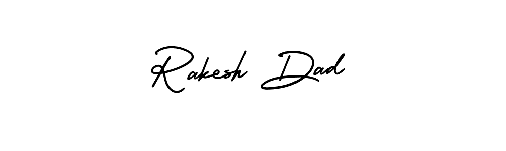 The best way (AmerikaSignatureDemo-Regular) to make a short signature is to pick only two or three words in your name. The name Rakesh Dad include a total of six letters. For converting this name. Rakesh Dad signature style 3 images and pictures png