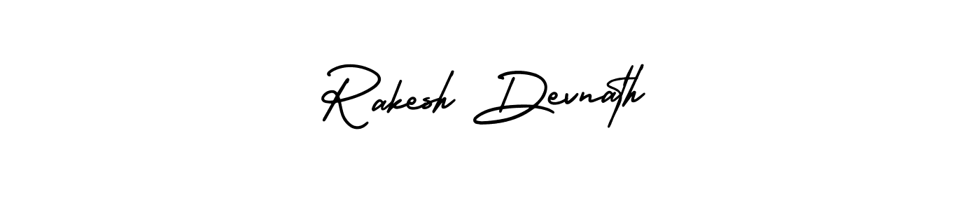 You should practise on your own different ways (AmerikaSignatureDemo-Regular) to write your name (Rakesh Devnath) in signature. don't let someone else do it for you. Rakesh Devnath signature style 3 images and pictures png