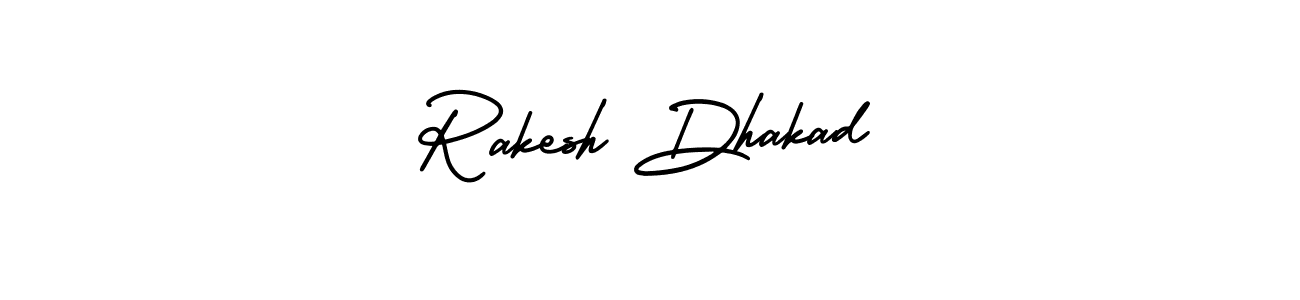 This is the best signature style for the Rakesh Dhakad name. Also you like these signature font (AmerikaSignatureDemo-Regular). Mix name signature. Rakesh Dhakad signature style 3 images and pictures png