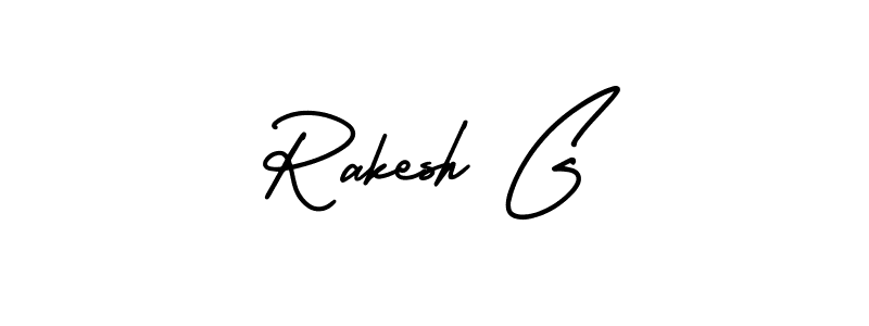 Design your own signature with our free online signature maker. With this signature software, you can create a handwritten (AmerikaSignatureDemo-Regular) signature for name Rakesh G. Rakesh G signature style 3 images and pictures png