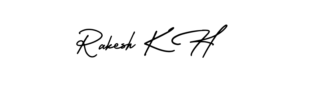 How to make Rakesh K H signature? AmerikaSignatureDemo-Regular is a professional autograph style. Create handwritten signature for Rakesh K H name. Rakesh K H signature style 3 images and pictures png