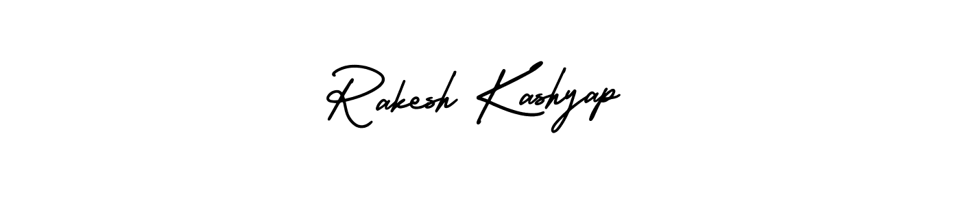 The best way (AmerikaSignatureDemo-Regular) to make a short signature is to pick only two or three words in your name. The name Rakesh Kashyap include a total of six letters. For converting this name. Rakesh Kashyap signature style 3 images and pictures png