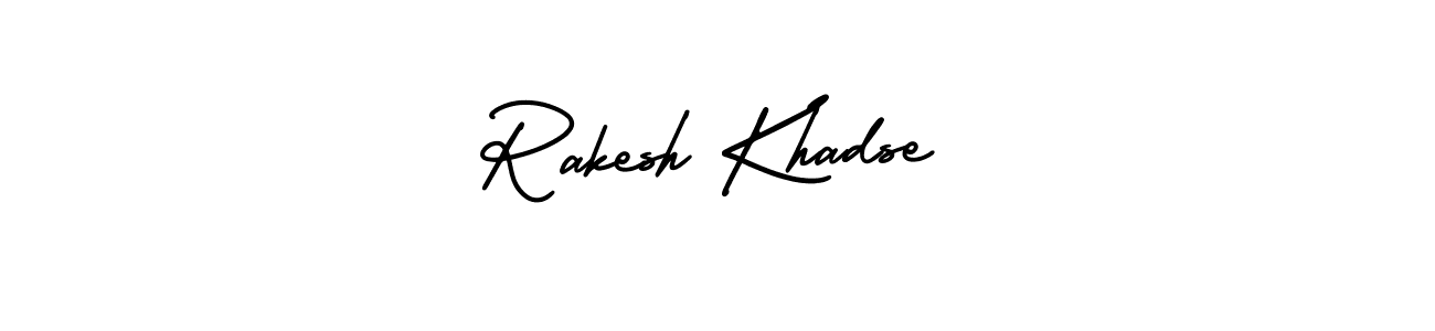 Make a short Rakesh Khadse signature style. Manage your documents anywhere anytime using AmerikaSignatureDemo-Regular. Create and add eSignatures, submit forms, share and send files easily. Rakesh Khadse signature style 3 images and pictures png