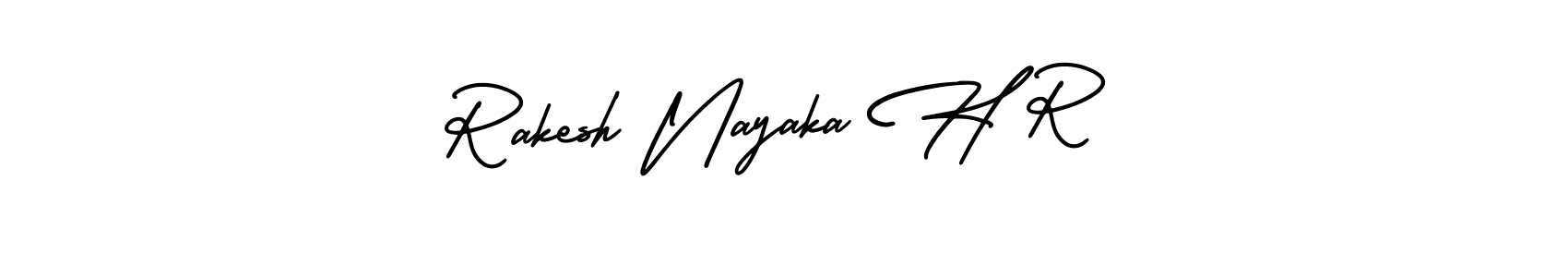 This is the best signature style for the Rakesh Nayaka H R name. Also you like these signature font (AmerikaSignatureDemo-Regular). Mix name signature. Rakesh Nayaka H R signature style 3 images and pictures png