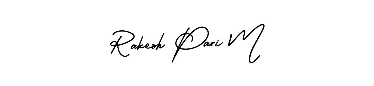 How to make Rakesh Pari M signature? AmerikaSignatureDemo-Regular is a professional autograph style. Create handwritten signature for Rakesh Pari M name. Rakesh Pari M signature style 3 images and pictures png