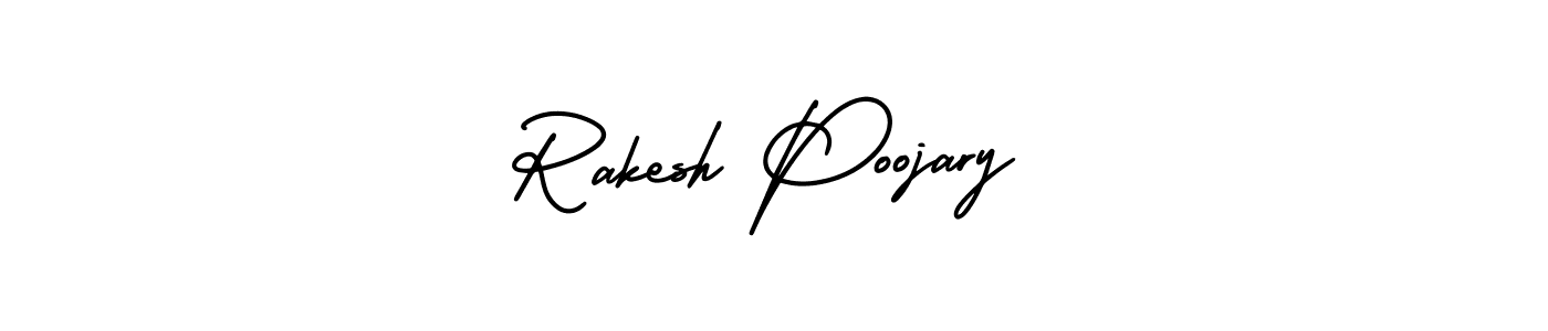 Rakesh Poojary stylish signature style. Best Handwritten Sign (AmerikaSignatureDemo-Regular) for my name. Handwritten Signature Collection Ideas for my name Rakesh Poojary. Rakesh Poojary signature style 3 images and pictures png