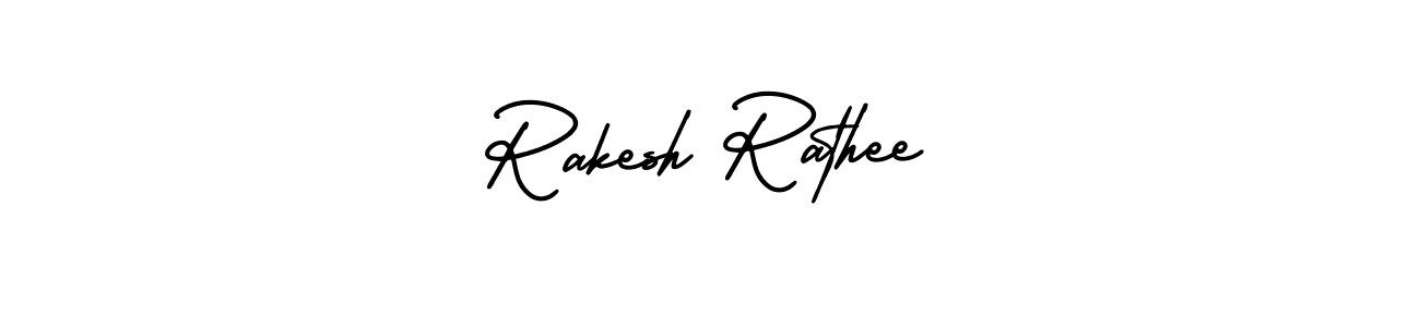 You should practise on your own different ways (AmerikaSignatureDemo-Regular) to write your name (Rakesh Rathee) in signature. don't let someone else do it for you. Rakesh Rathee signature style 3 images and pictures png