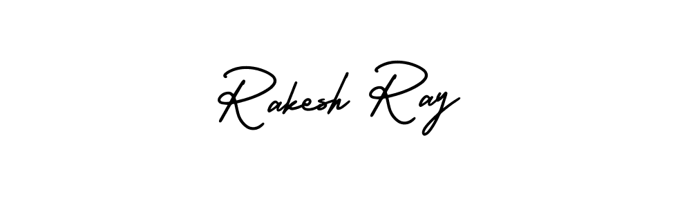 AmerikaSignatureDemo-Regular is a professional signature style that is perfect for those who want to add a touch of class to their signature. It is also a great choice for those who want to make their signature more unique. Get Rakesh Ray name to fancy signature for free. Rakesh Ray signature style 3 images and pictures png