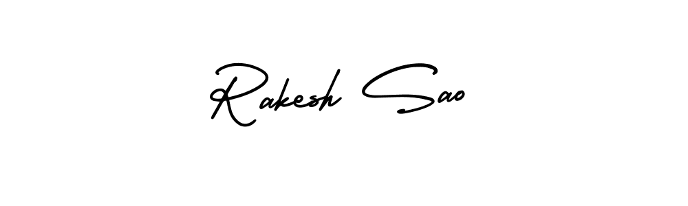 Create a beautiful signature design for name Rakesh Sao. With this signature (AmerikaSignatureDemo-Regular) fonts, you can make a handwritten signature for free. Rakesh Sao signature style 3 images and pictures png