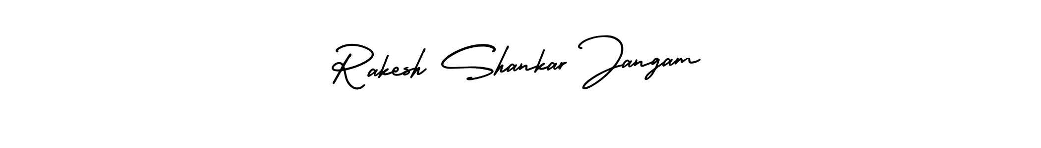 This is the best signature style for the Rakesh Shankar Jangam name. Also you like these signature font (AmerikaSignatureDemo-Regular). Mix name signature. Rakesh Shankar Jangam signature style 3 images and pictures png