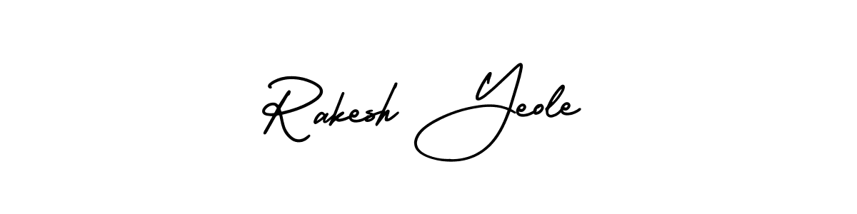 Create a beautiful signature design for name Rakesh Yeole. With this signature (AmerikaSignatureDemo-Regular) fonts, you can make a handwritten signature for free. Rakesh Yeole signature style 3 images and pictures png