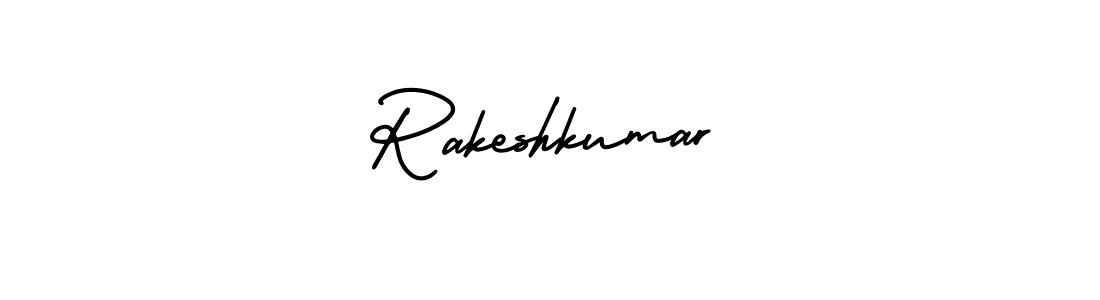 This is the best signature style for the Rakeshkumar name. Also you like these signature font (AmerikaSignatureDemo-Regular). Mix name signature. Rakeshkumar signature style 3 images and pictures png