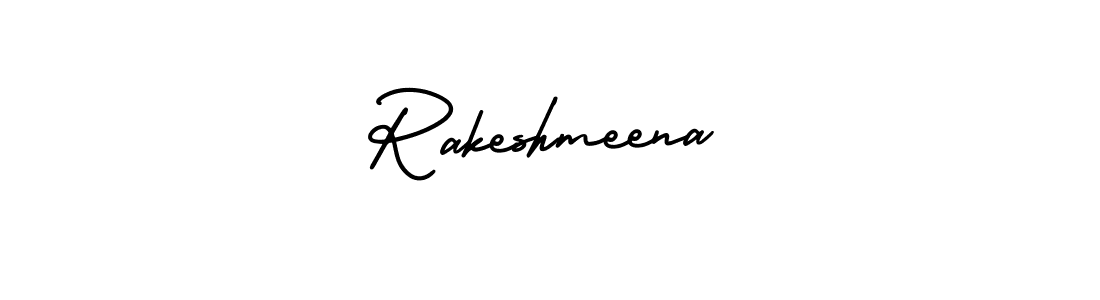 This is the best signature style for the Rakeshmeena name. Also you like these signature font (AmerikaSignatureDemo-Regular). Mix name signature. Rakeshmeena signature style 3 images and pictures png
