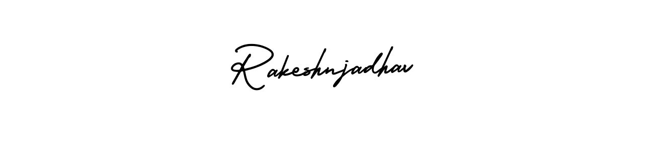 Rakeshnjadhav stylish signature style. Best Handwritten Sign (AmerikaSignatureDemo-Regular) for my name. Handwritten Signature Collection Ideas for my name Rakeshnjadhav. Rakeshnjadhav signature style 3 images and pictures png