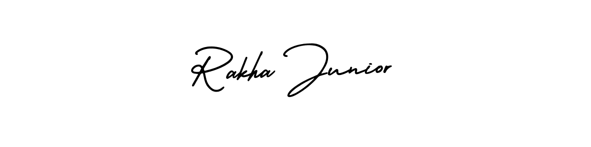 Make a beautiful signature design for name Rakha Junior. With this signature (AmerikaSignatureDemo-Regular) style, you can create a handwritten signature for free. Rakha Junior signature style 3 images and pictures png