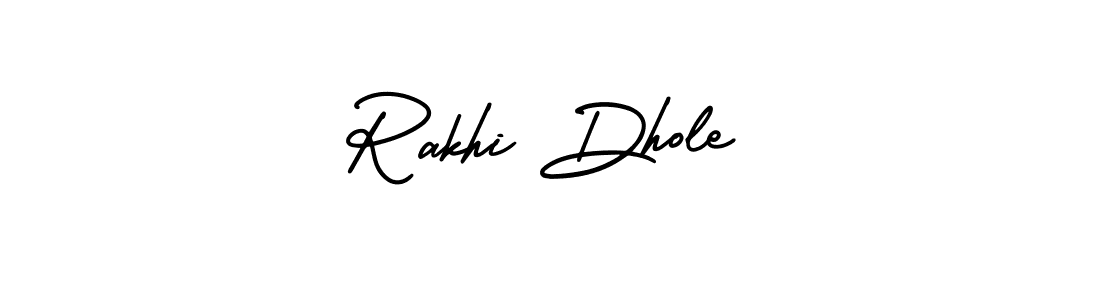 How to make Rakhi Dhole name signature. Use AmerikaSignatureDemo-Regular style for creating short signs online. This is the latest handwritten sign. Rakhi Dhole signature style 3 images and pictures png