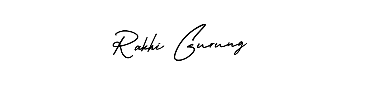 It looks lik you need a new signature style for name Rakhi Gurung. Design unique handwritten (AmerikaSignatureDemo-Regular) signature with our free signature maker in just a few clicks. Rakhi Gurung signature style 3 images and pictures png