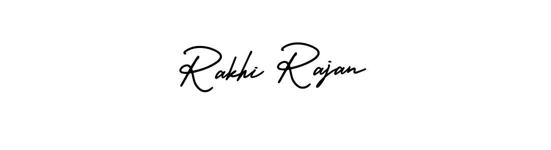 Make a beautiful signature design for name Rakhi Rajan. With this signature (AmerikaSignatureDemo-Regular) style, you can create a handwritten signature for free. Rakhi Rajan signature style 3 images and pictures png