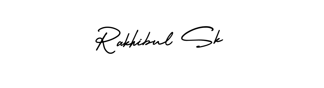 Also You can easily find your signature by using the search form. We will create Rakhibul Sk name handwritten signature images for you free of cost using AmerikaSignatureDemo-Regular sign style. Rakhibul Sk signature style 3 images and pictures png