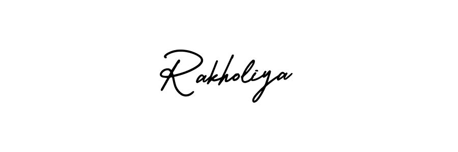 Similarly AmerikaSignatureDemo-Regular is the best handwritten signature design. Signature creator online .You can use it as an online autograph creator for name Rakholiya. Rakholiya signature style 3 images and pictures png