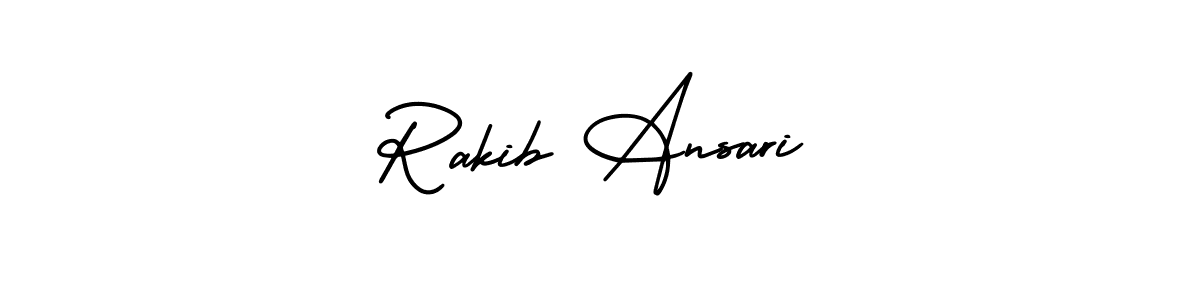 Rakib Ansari stylish signature style. Best Handwritten Sign (AmerikaSignatureDemo-Regular) for my name. Handwritten Signature Collection Ideas for my name Rakib Ansari. Rakib Ansari signature style 3 images and pictures png