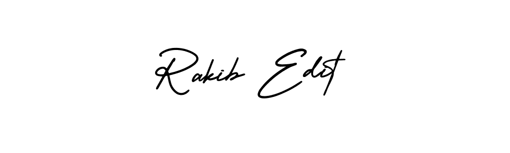 Design your own signature with our free online signature maker. With this signature software, you can create a handwritten (AmerikaSignatureDemo-Regular) signature for name Rakib Edit. Rakib Edit signature style 3 images and pictures png