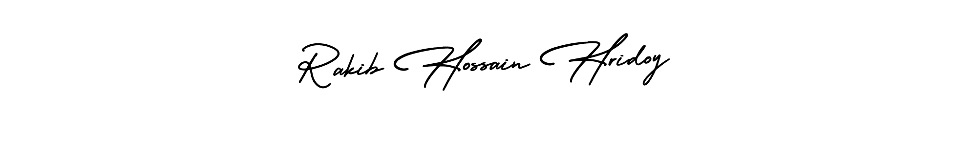 Use a signature maker to create a handwritten signature online. With this signature software, you can design (AmerikaSignatureDemo-Regular) your own signature for name Rakib Hossain Hridoy. Rakib Hossain Hridoy signature style 3 images and pictures png