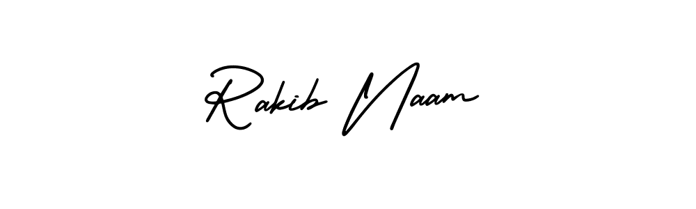 Use a signature maker to create a handwritten signature online. With this signature software, you can design (AmerikaSignatureDemo-Regular) your own signature for name Rakib Naam. Rakib Naam signature style 3 images and pictures png