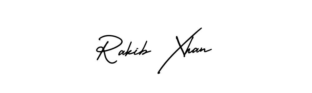 Also You can easily find your signature by using the search form. We will create Rakib Xhan name handwritten signature images for you free of cost using AmerikaSignatureDemo-Regular sign style. Rakib Xhan signature style 3 images and pictures png