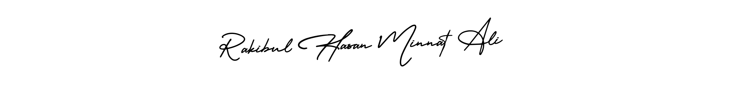 Also we have Rakibul Hasan Minnat Ali name is the best signature style. Create professional handwritten signature collection using AmerikaSignatureDemo-Regular autograph style. Rakibul Hasan Minnat Ali signature style 3 images and pictures png