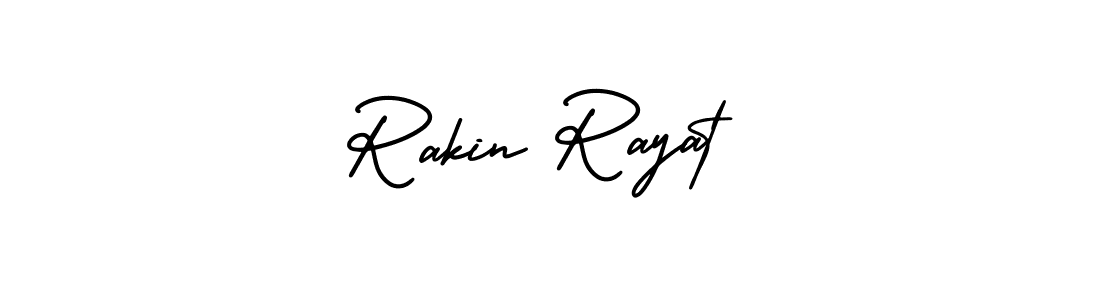 Similarly AmerikaSignatureDemo-Regular is the best handwritten signature design. Signature creator online .You can use it as an online autograph creator for name Rakin Rayat. Rakin Rayat signature style 3 images and pictures png