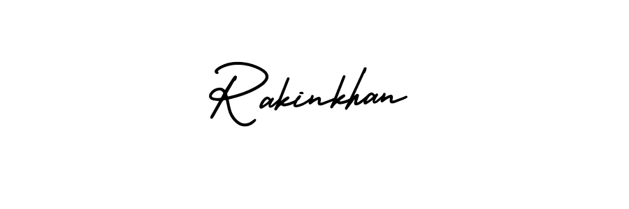 Rakinkhan stylish signature style. Best Handwritten Sign (AmerikaSignatureDemo-Regular) for my name. Handwritten Signature Collection Ideas for my name Rakinkhan. Rakinkhan signature style 3 images and pictures png