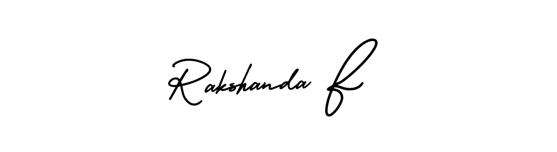 You can use this online signature creator to create a handwritten signature for the name Rakshanda F. This is the best online autograph maker. Rakshanda F signature style 3 images and pictures png