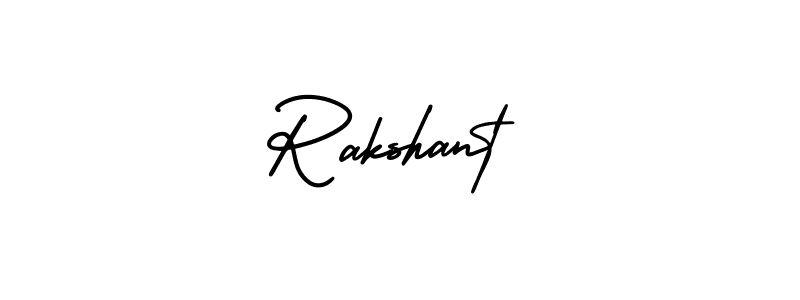 How to make Rakshant signature? AmerikaSignatureDemo-Regular is a professional autograph style. Create handwritten signature for Rakshant name. Rakshant signature style 3 images and pictures png