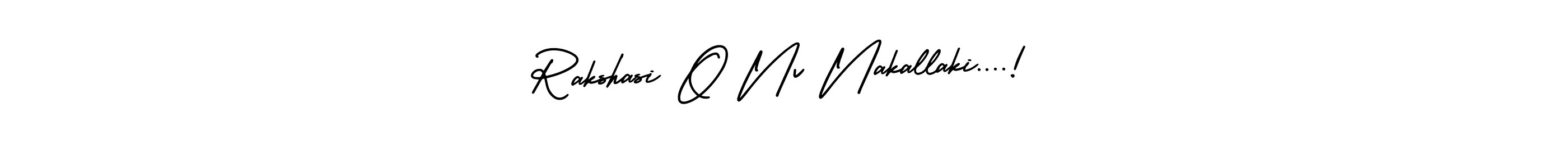 It looks lik you need a new signature style for name Rakshasi O Nv Nakallaki....!. Design unique handwritten (AmerikaSignatureDemo-Regular) signature with our free signature maker in just a few clicks. Rakshasi O Nv Nakallaki....! signature style 3 images and pictures png