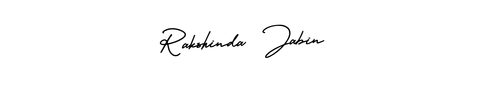 Also You can easily find your signature by using the search form. We will create Rakshinda  Jabin name handwritten signature images for you free of cost using AmerikaSignatureDemo-Regular sign style. Rakshinda  Jabin signature style 3 images and pictures png