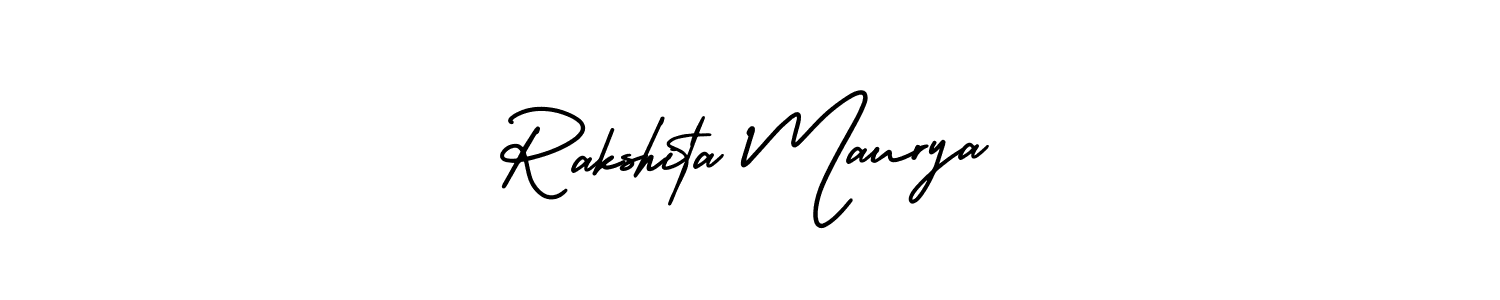 How to make Rakshita Maurya signature? AmerikaSignatureDemo-Regular is a professional autograph style. Create handwritten signature for Rakshita Maurya name. Rakshita Maurya signature style 3 images and pictures png