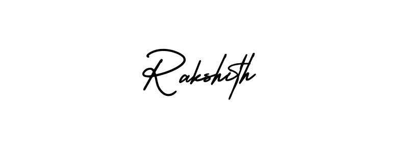 if you are searching for the best signature style for your name Rakshith. so please give up your signature search. here we have designed multiple signature styles  using AmerikaSignatureDemo-Regular. Rakshith signature style 3 images and pictures png